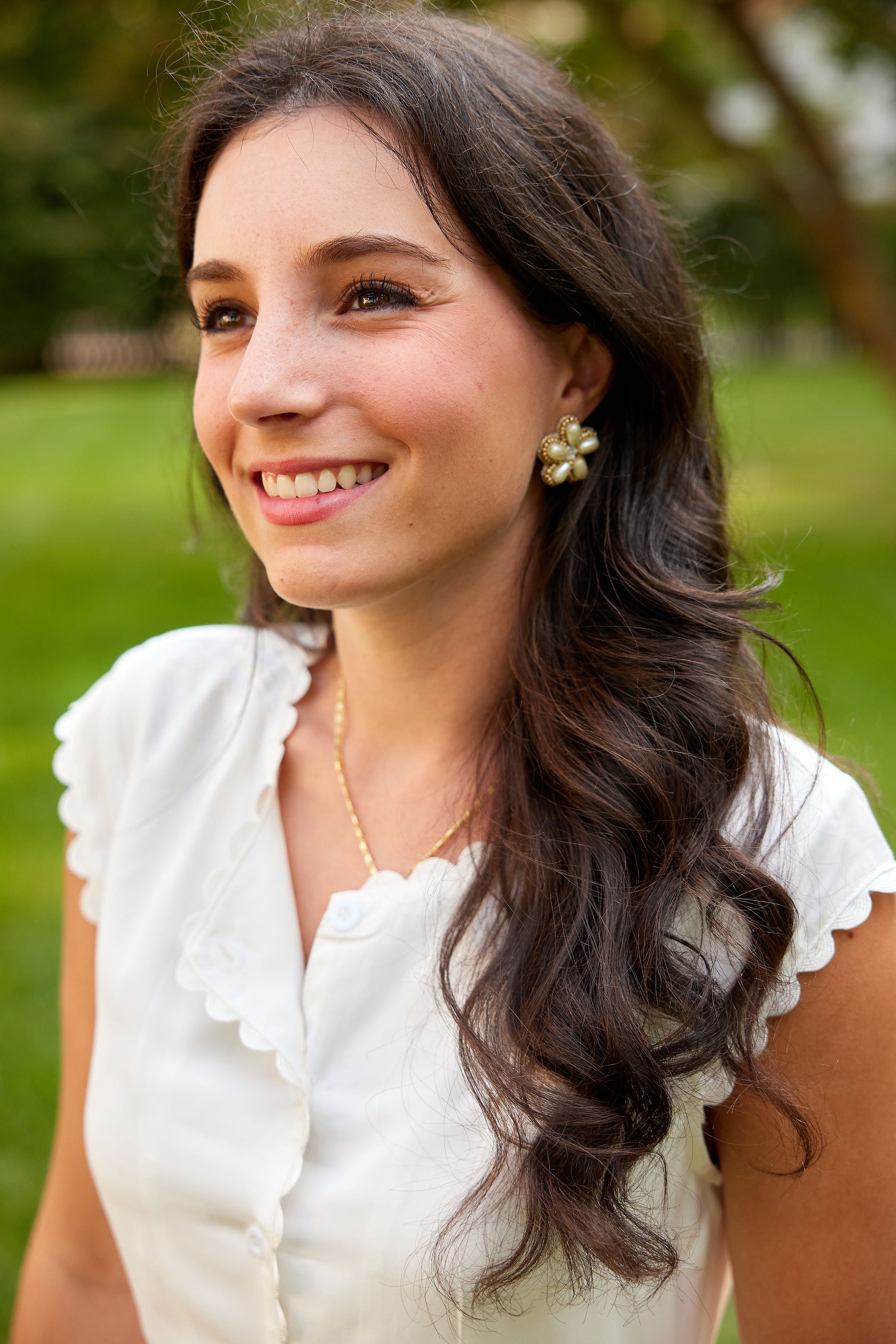 Pearl Flower Studs